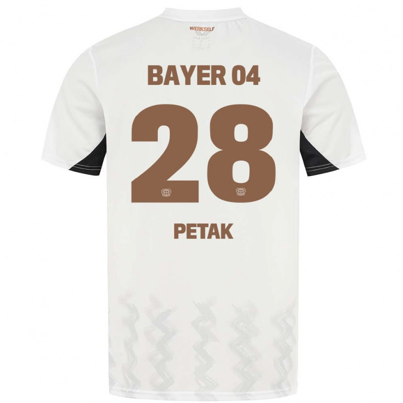 Danxen Hombre Camiseta Raoul Petak #28 Blanco Negro 2ª Equipación 2024/25 La Camisa México