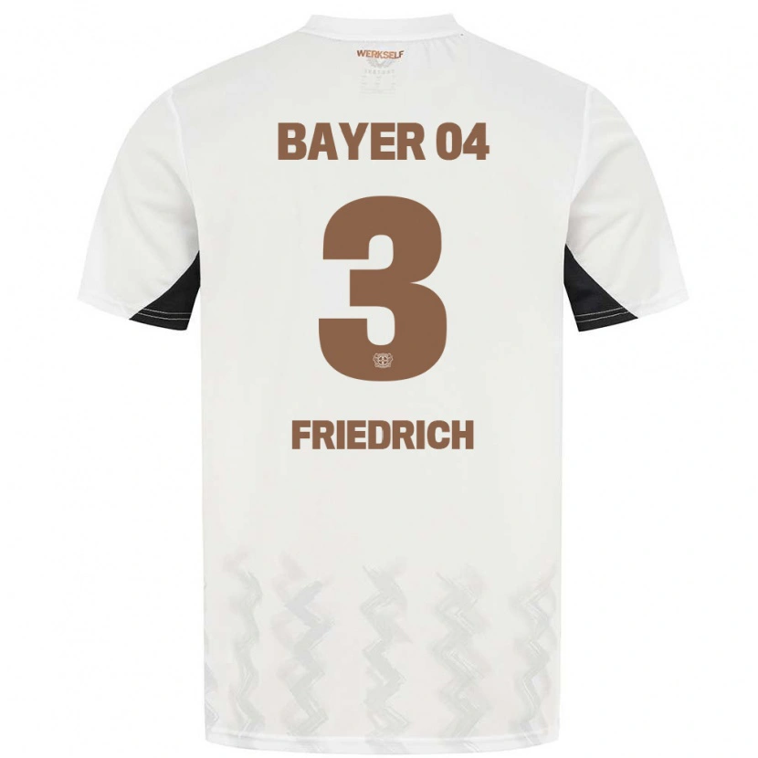 Danxen Hombre Camiseta Melissa Friedrich #3 Blanco Negro 2ª Equipación 2024/25 La Camisa México