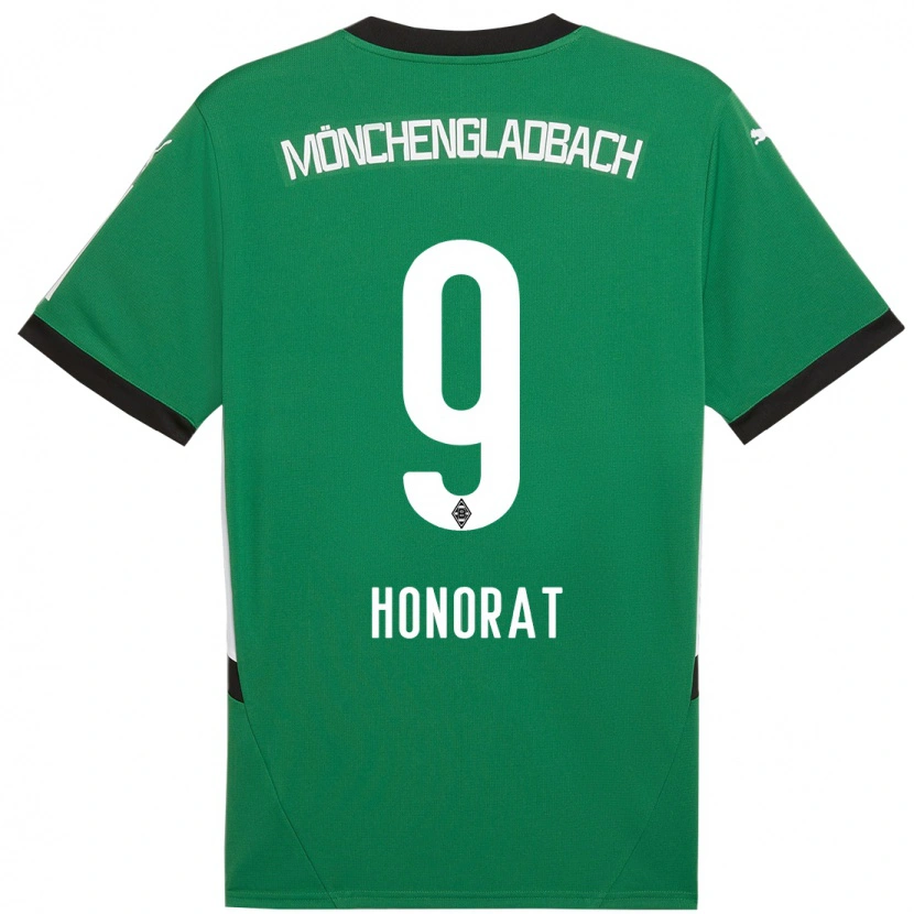 Danxen Hombre Camiseta Franck Honorat #9 Verde Blanco 2ª Equipación 2024/25 La Camisa México