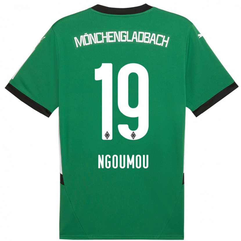 Danxen Hombre Camiseta Nathan Ngoumou #19 Verde Blanco 2ª Equipación 2024/25 La Camisa México