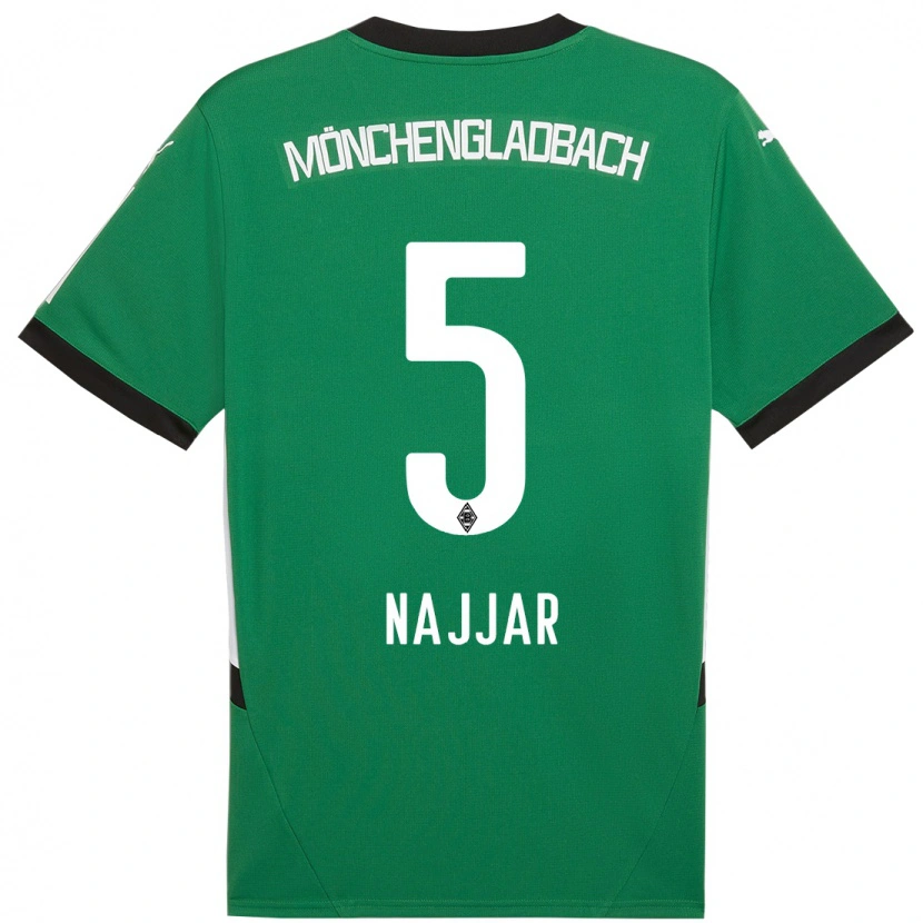 Danxen Hombre Camiseta Jamil Najjar #5 Verde Blanco 2ª Equipación 2024/25 La Camisa México