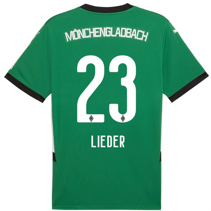 Danxen Hombre Camiseta Michel Lieder #23 Verde Blanco 2ª Equipación 2024/25 La Camisa México