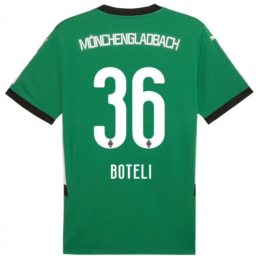 Danxen Hombre Camiseta Winsley Boteli #36 Verde Blanco 2ª Equipación 2024/25 La Camisa México