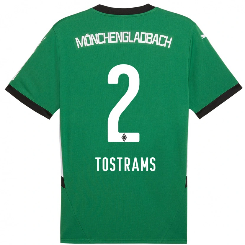 Danxen Hombre Camiseta Eva Tostrams #2 Verde Blanco 2ª Equipación 2024/25 La Camisa México