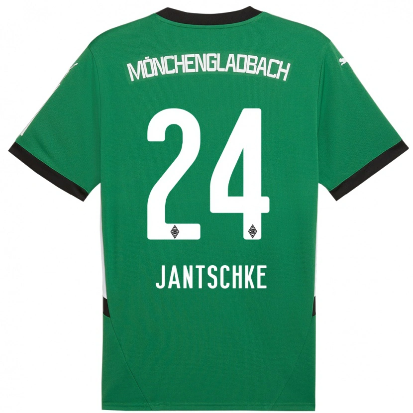 Danxen Hombre Camiseta Tony Jantschke #24 Verde Blanco 2ª Equipación 2024/25 La Camisa México