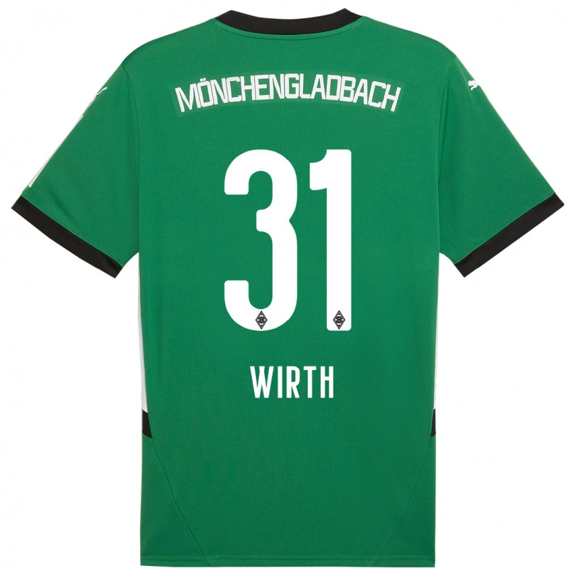 Danxen Hombre Camiseta Linus Wirth #31 Verde Blanco 2ª Equipación 2024/25 La Camisa México