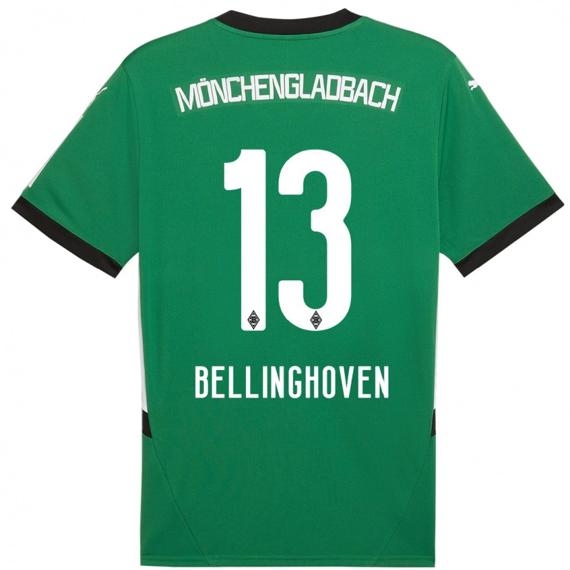 Danxen Hombre Camiseta Christina Bellinghoven #13 Verde Blanco 2ª Equipación 2024/25 La Camisa México