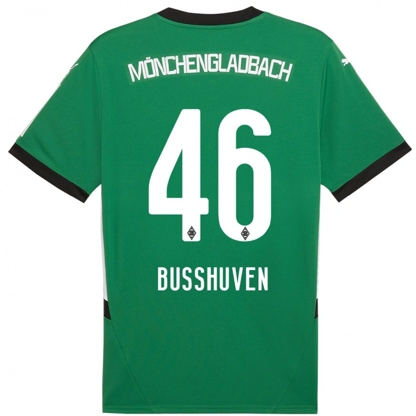 Danxen Hombre Camiseta Alina Busshuven #46 Verde Blanco 2ª Equipación 2024/25 La Camisa México