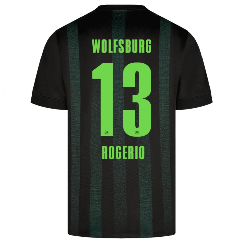 Danxen Hombre Camiseta Rogério #13 Verde Oscuro 2ª Equipación 2024/25 La Camisa México