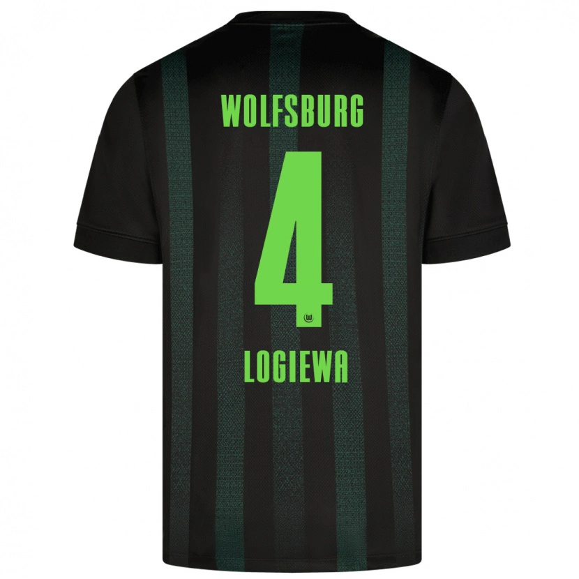Danxen Hombre Camiseta Luca Logiewa #4 Verde Oscuro 2ª Equipación 2024/25 La Camisa México