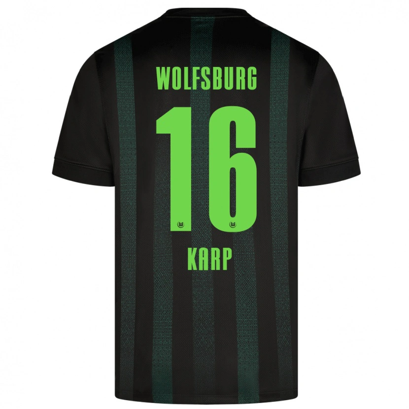 Danxen Hombre Camiseta Maurice Karp #16 Verde Oscuro 2ª Equipación 2024/25 La Camisa México