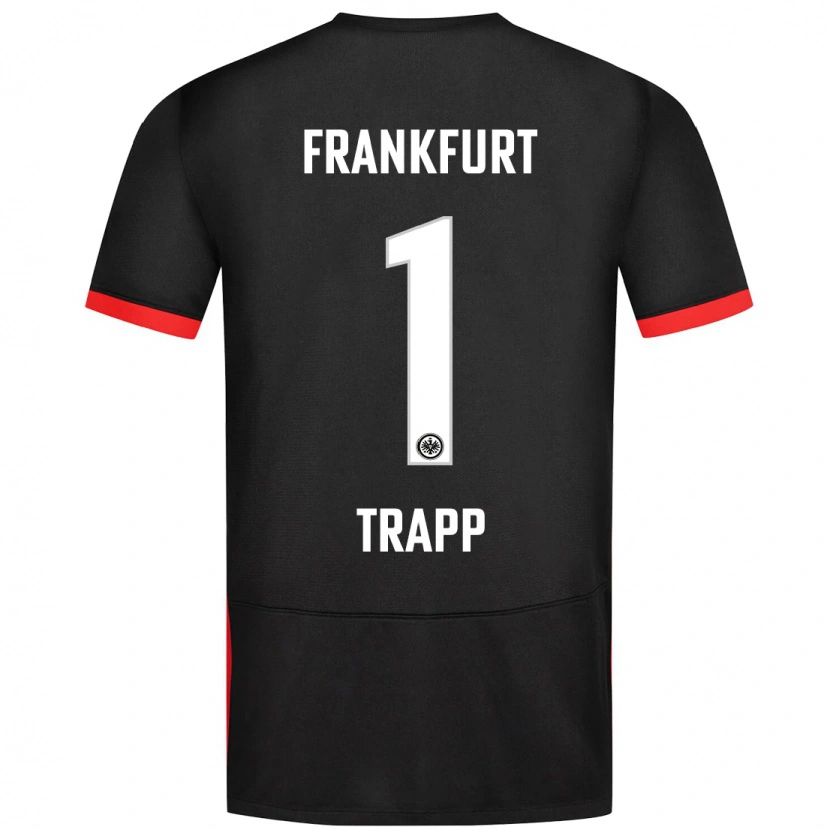 Danxen Hombre Camiseta Kevin Trapp #1 Negro 2ª Equipación 2024/25 La Camisa México