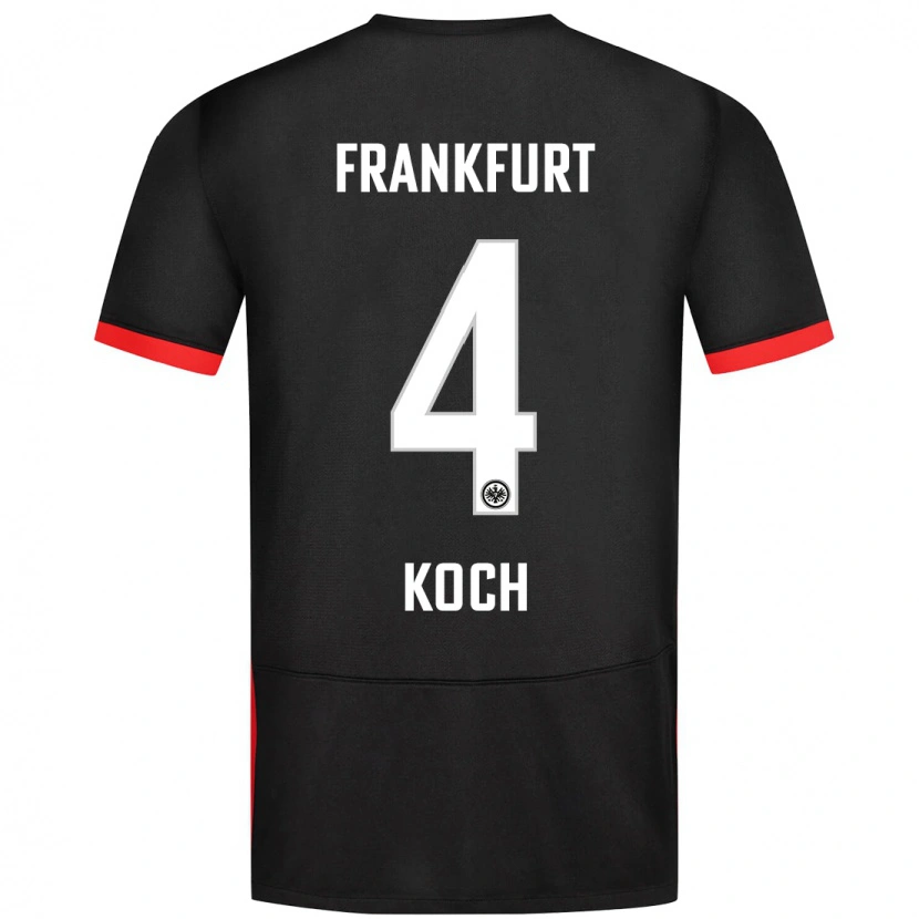 Danxen Hombre Camiseta Robin Koch #4 Negro 2ª Equipación 2024/25 La Camisa México
