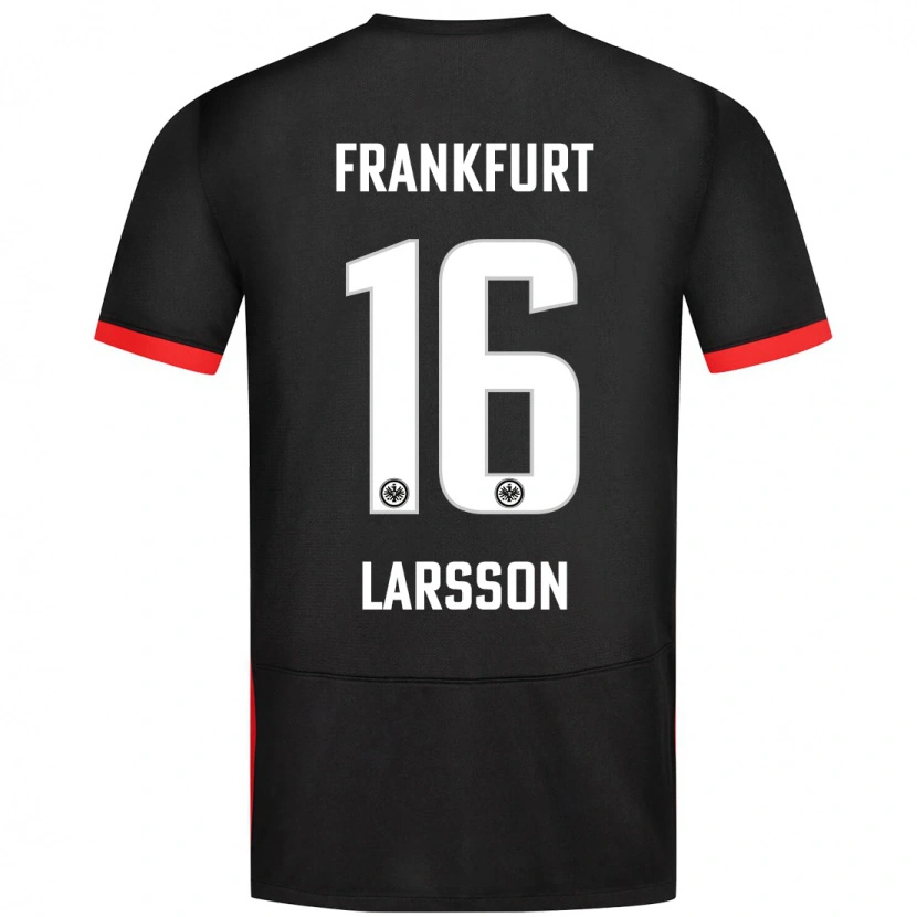 Danxen Hombre Camiseta Hugo Larsson #16 Negro 2ª Equipación 2024/25 La Camisa México