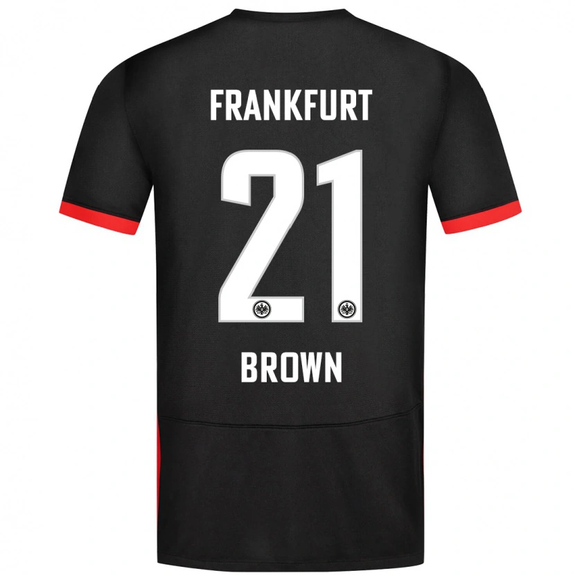 Danxen Hombre Camiseta Nathaniel Brown #21 Negro 2ª Equipación 2024/25 La Camisa México
