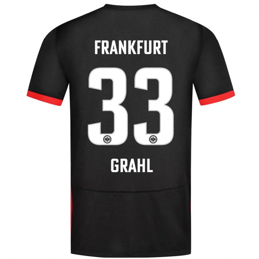 Danxen Hombre Camiseta Jens Grahl #33 Negro 2ª Equipación 2024/25 La Camisa México