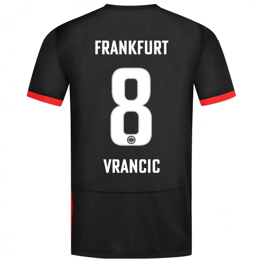 Danxen Hombre Camiseta Mario Vrancic #8 Negro 2ª Equipación 2024/25 La Camisa México