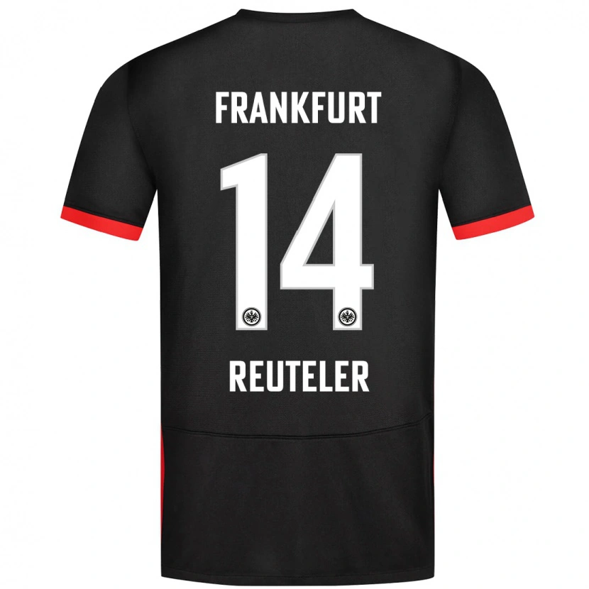 Danxen Hombre Camiseta Géraldine Reuteler #14 Negro 2ª Equipación 2024/25 La Camisa México