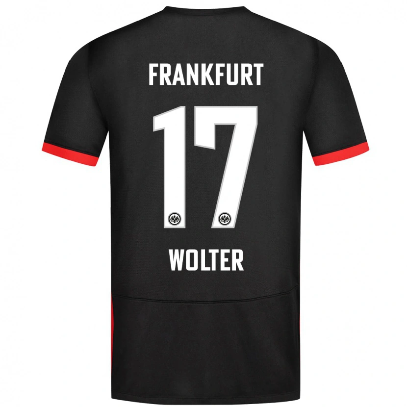 Danxen Hombre Camiseta Pia-Sophie Wolter #17 Negro 2ª Equipación 2024/25 La Camisa México