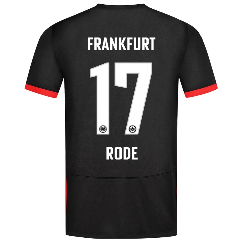 Danxen Hombre Camiseta Sebastian Rode #17 Negro 2ª Equipación 2024/25 La Camisa México