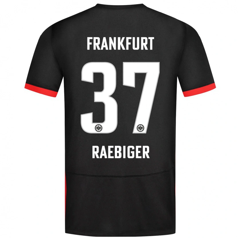 Danxen Hombre Camiseta Sidney Raebiger #37 Negro 2ª Equipación 2024/25 La Camisa México