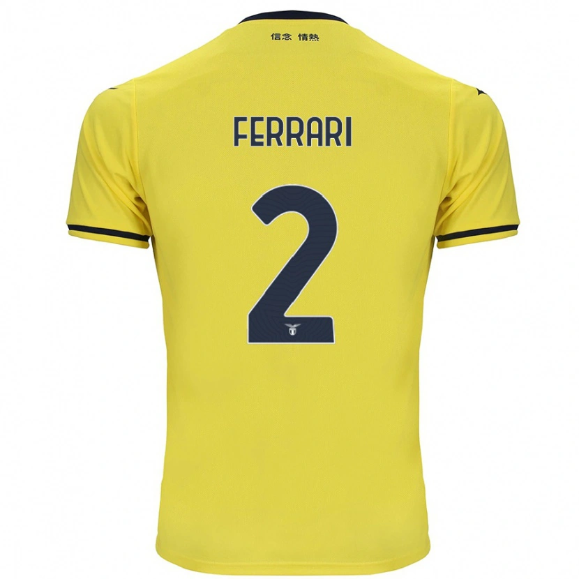 Danxen Hombre Camiseta Lorenzo Ferrari #2 Amarillo 2ª Equipación 2024/25 La Camisa México