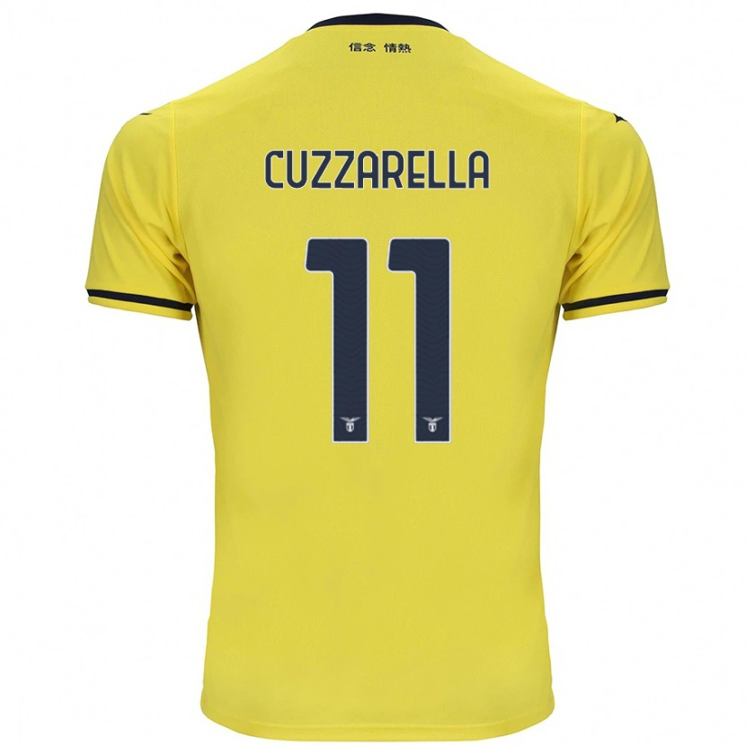 Danxen Hombre Camiseta Cristian Cuzzarella #11 Amarillo 2ª Equipación 2024/25 La Camisa México