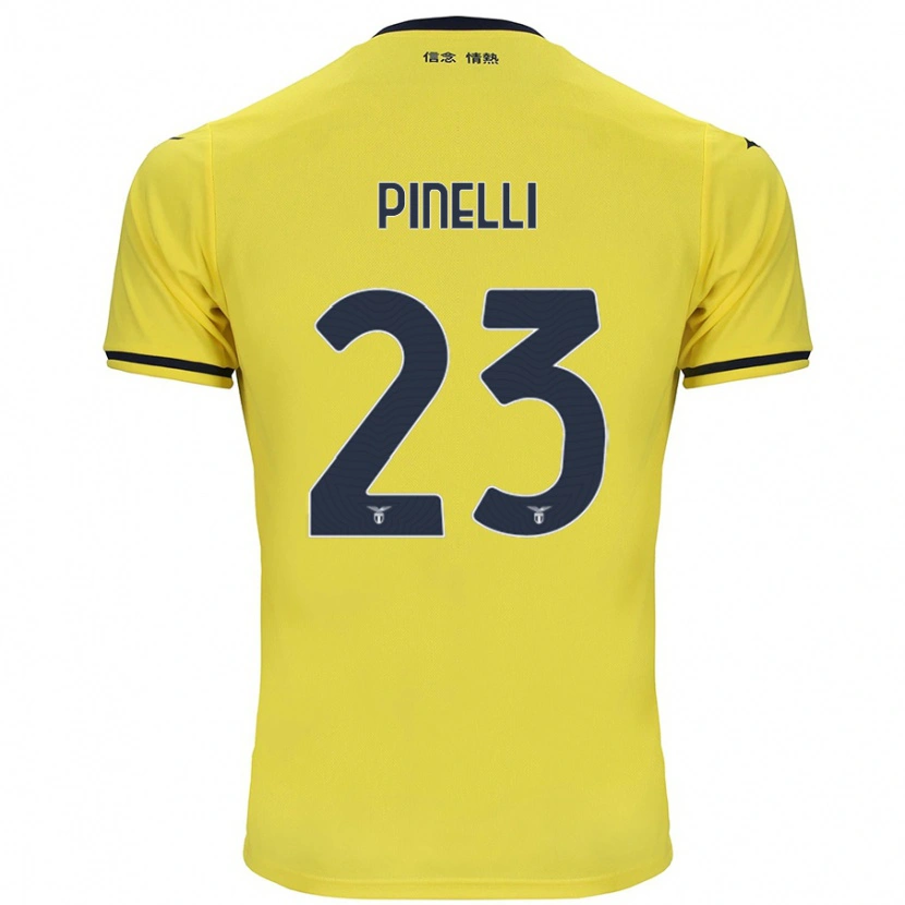 Danxen Hombre Camiseta Pietro Pinelli #23 Amarillo 2ª Equipación 2024/25 La Camisa México