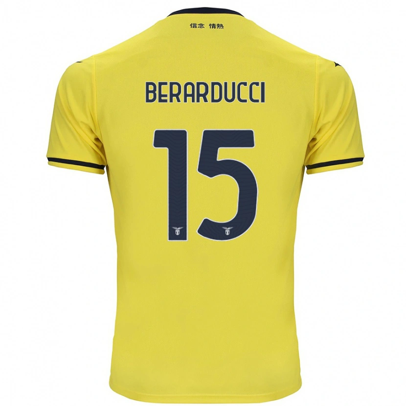 Danxen Hombre Camiseta Martina Berarducci #15 Amarillo 2ª Equipación 2024/25 La Camisa México