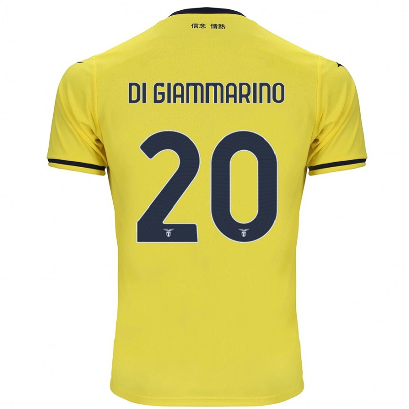 Danxen Hombre Camiseta Virginia Di Giammarino #20 Amarillo 2ª Equipación 2024/25 La Camisa México