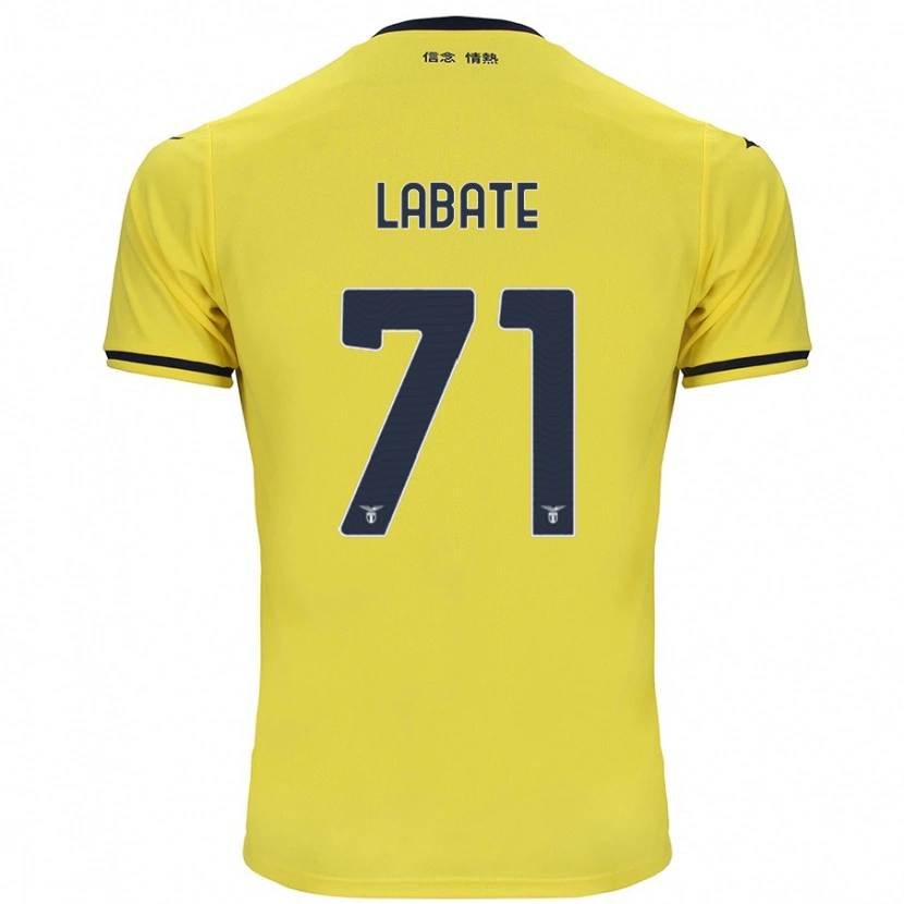 Danxen Hombre Camiseta Camilla Labate #71 Amarillo 2ª Equipación 2024/25 La Camisa México