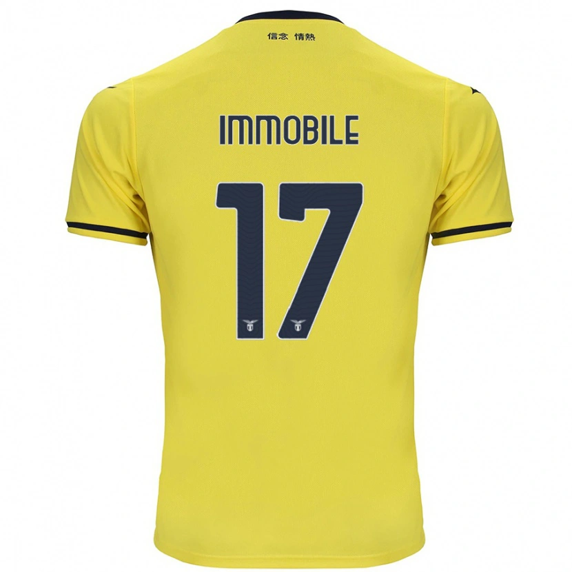 Danxen Hombre Camiseta Ciro Immobile #17 Amarillo 2ª Equipación 2024/25 La Camisa México