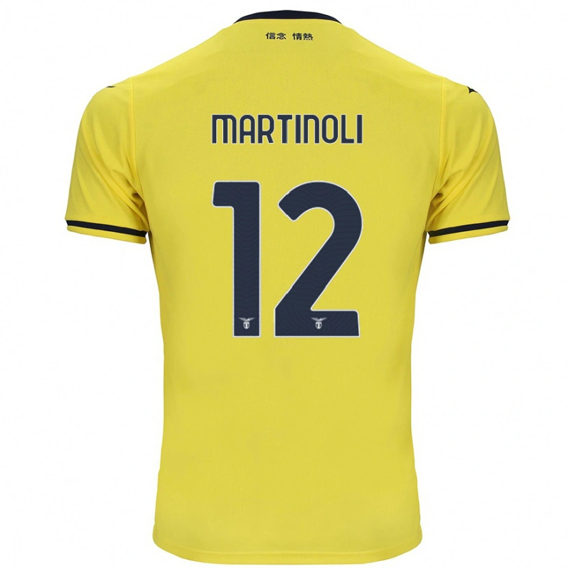 Danxen Hombre Camiseta Elettra Martinoli #12 Amarillo 2ª Equipación 2024/25 La Camisa México