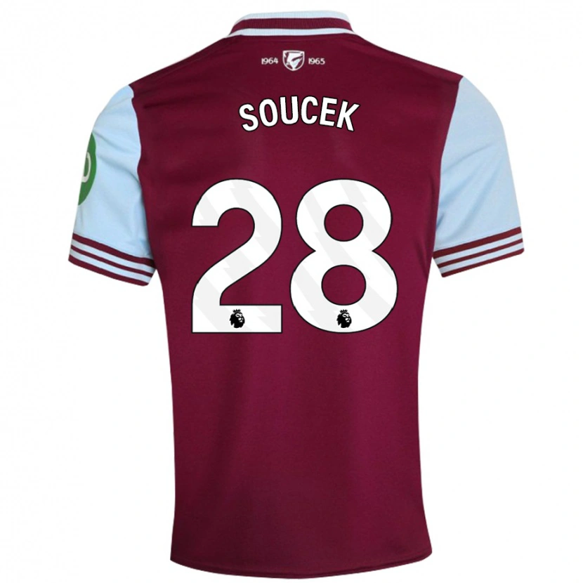Danxen Mujer Camiseta Tomas Soucek #28 Rojo Oscuro 1ª Equipación 2024/25 La Camisa México