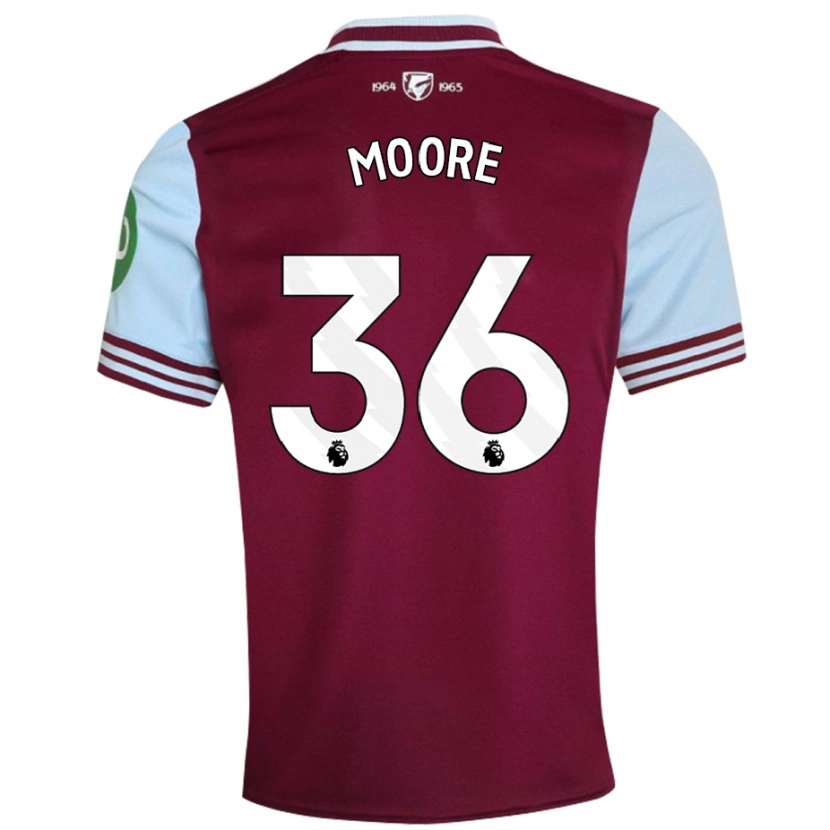 Danxen Mujer Camiseta Sean Moore #36 Rojo Oscuro 1ª Equipación 2024/25 La Camisa México