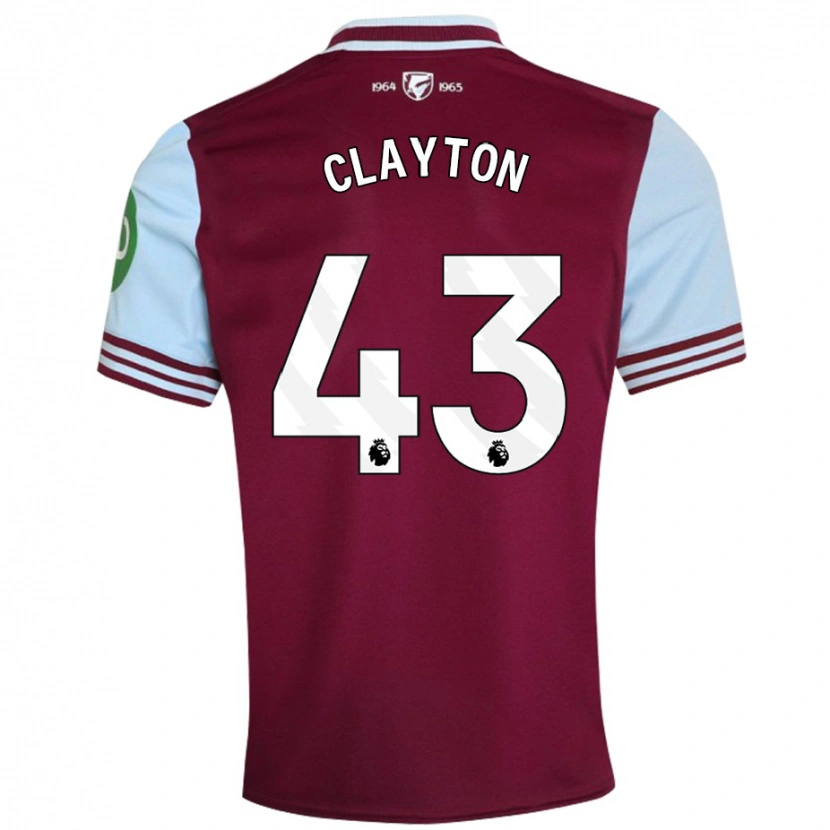 Danxen Mujer Camiseta Regan Clayton #43 Rojo Oscuro 1ª Equipación 2024/25 La Camisa México