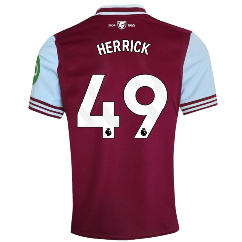 Danxen Mujer Camiseta Finlay Herrick #49 Rojo Oscuro 1ª Equipación 2024/25 La Camisa México