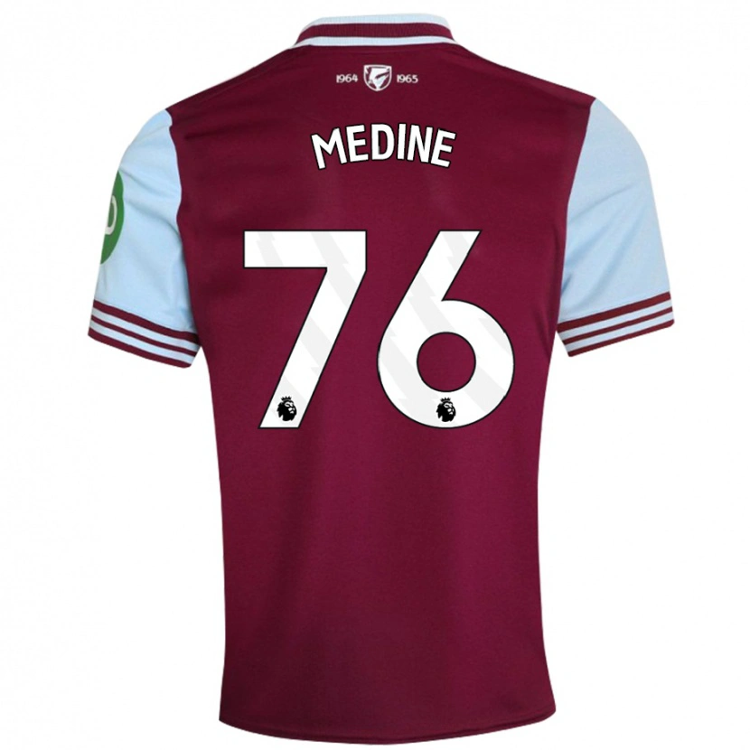 Danxen Mujer Camiseta Jethro Medine #76 Rojo Oscuro 1ª Equipación 2024/25 La Camisa México
