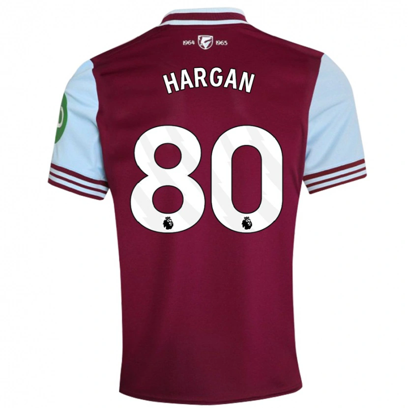 Danxen Mujer Camiseta Riley Hargan #80 Rojo Oscuro 1ª Equipación 2024/25 La Camisa México