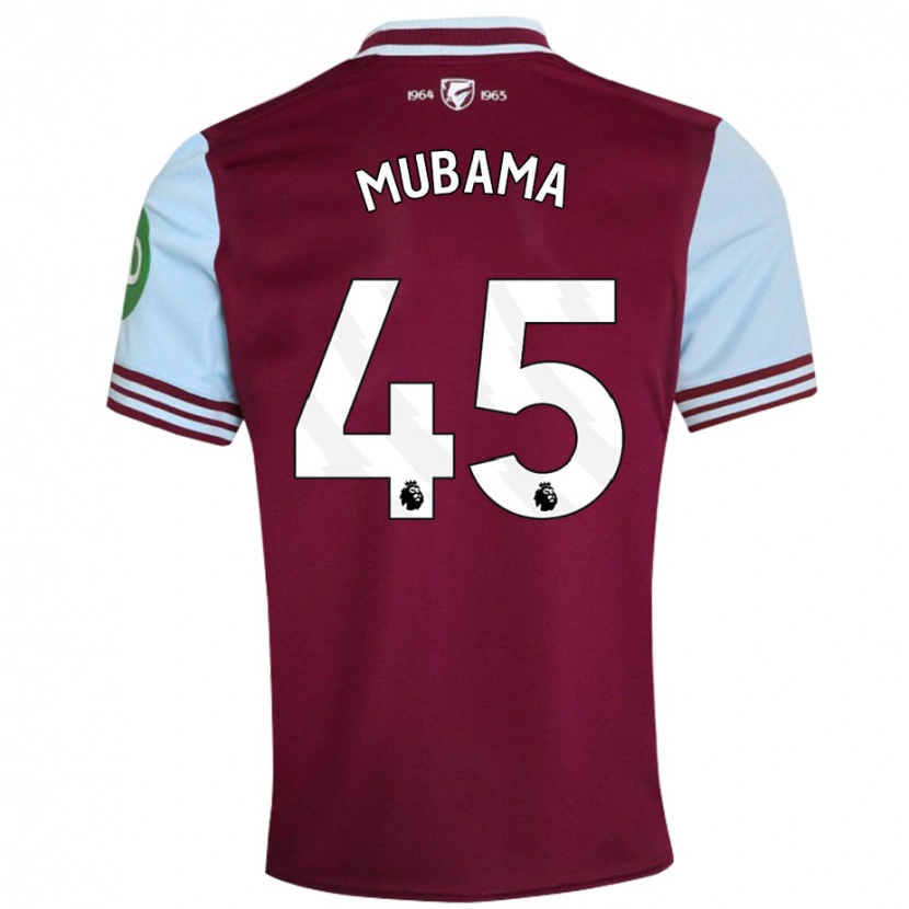 Danxen Mujer Camiseta Divin Mubama #45 Rojo Oscuro 1ª Equipación 2024/25 La Camisa México