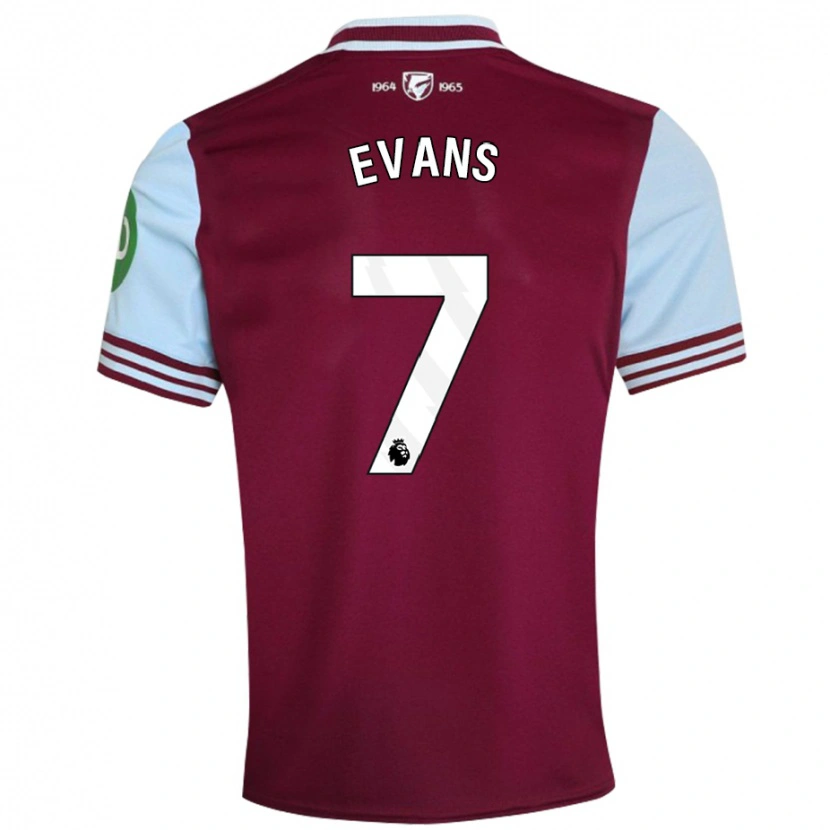 Danxen Mujer Camiseta Lisa Evans #7 Rojo Oscuro 1ª Equipación 2024/25 La Camisa México