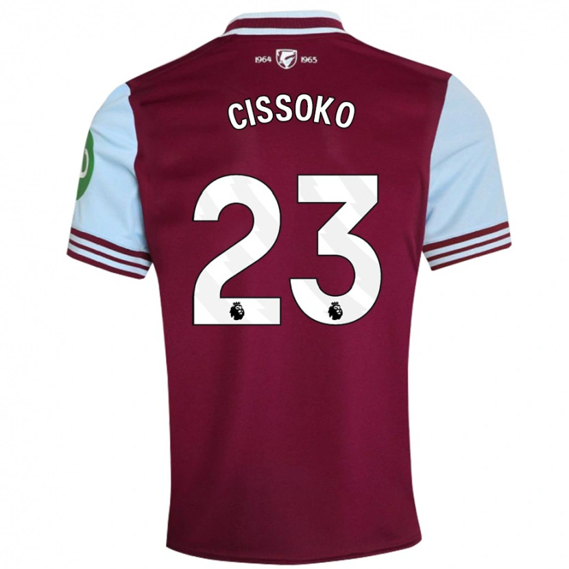 Danxen Mujer Camiseta Hawa Cissoko #23 Rojo Oscuro 1ª Equipación 2024/25 La Camisa México