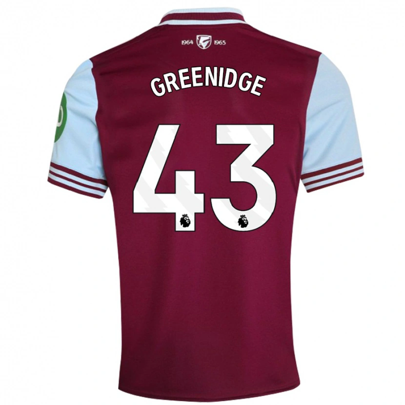 Danxen Mujer Camiseta Will Greenidge #43 Rojo Oscuro 1ª Equipación 2024/25 La Camisa México