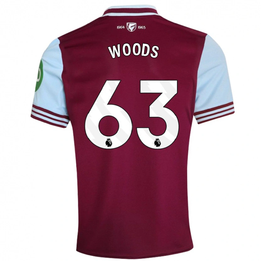 Danxen Mujer Camiseta Archie Woods #63 Rojo Oscuro 1ª Equipación 2024/25 La Camisa México
