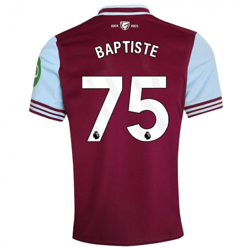 Danxen Mujer Camiseta Jamal Baptiste #75 Rojo Oscuro 1ª Equipación 2024/25 La Camisa México