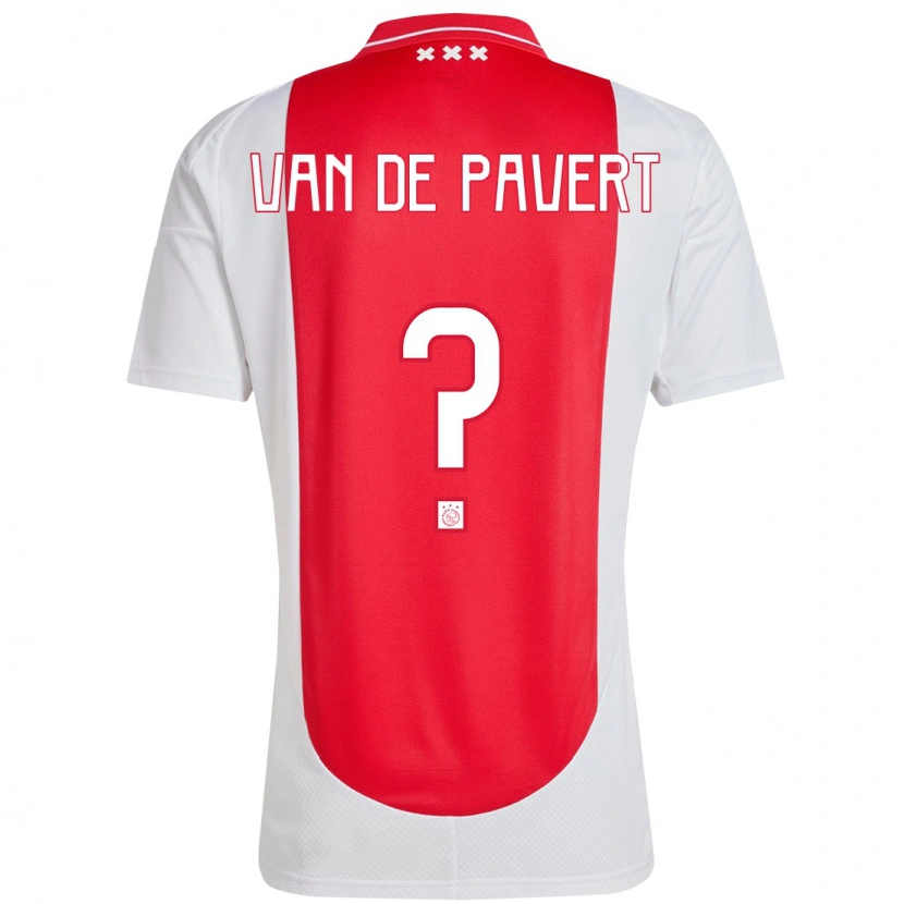Danxen Mujer Camiseta Ryan Van De Pavert #0 Rojo Blanco 1ª Equipación 2024/25 La Camisa México