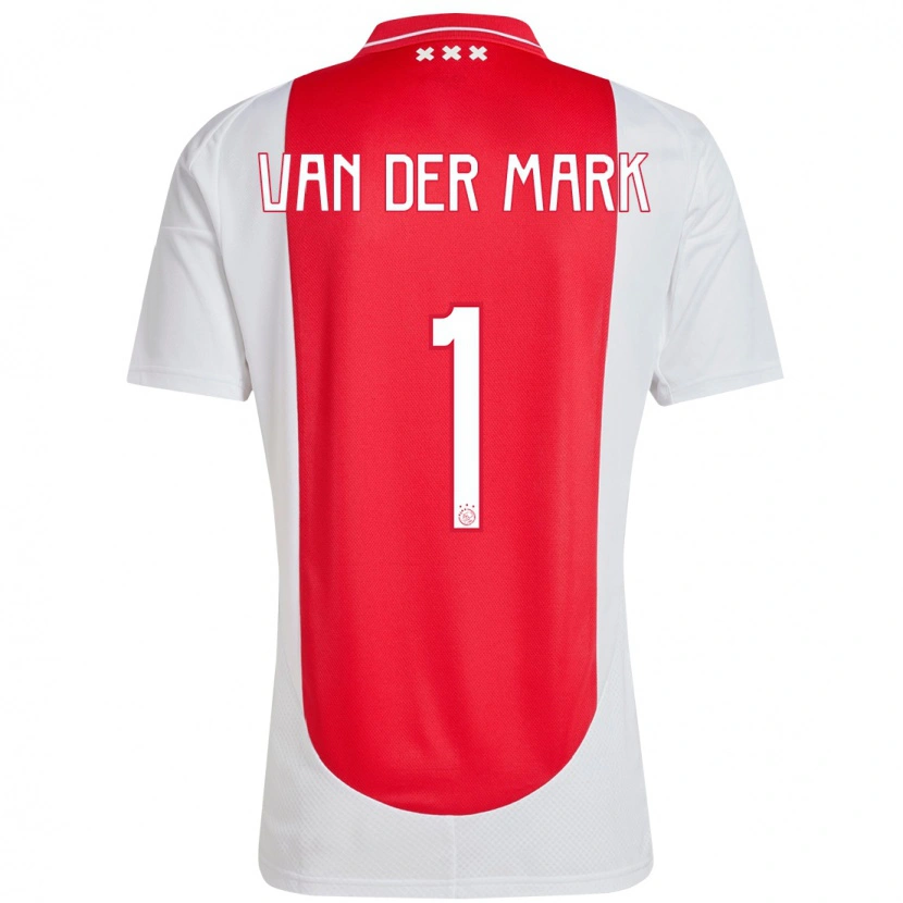 Danxen Mujer Camiseta Jesper Van Der Mark #1 Rojo Blanco 1ª Equipación 2024/25 La Camisa México