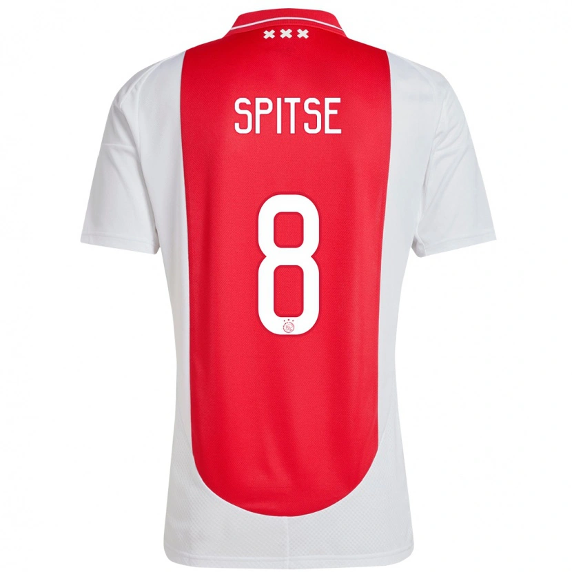 Danxen Mujer Camiseta Sherida Spitse #8 Rojo Blanco 1ª Equipación 2024/25 La Camisa México