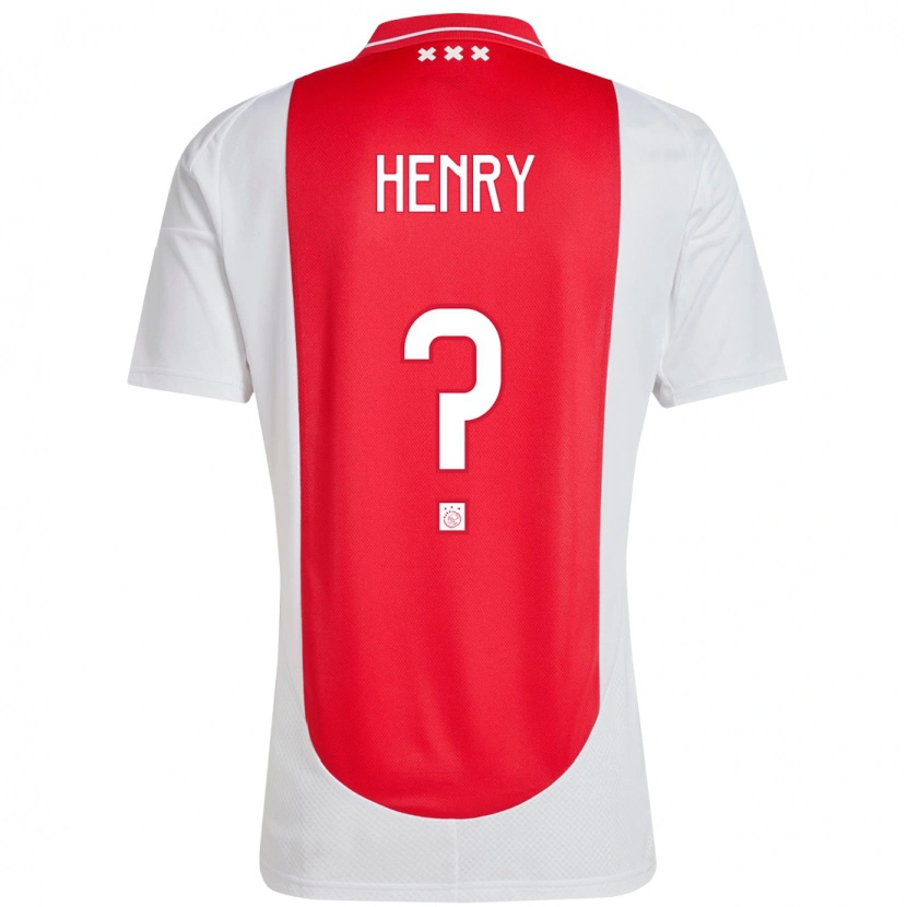 Danxen Mujer Camiseta Alvaro Henry #0 Rojo Blanco 1ª Equipación 2024/25 La Camisa México