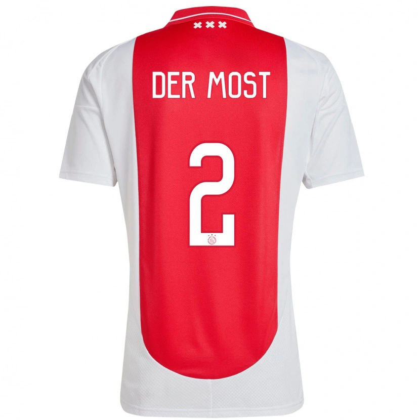Danxen Mujer Camiseta Liza Van Der Most #2 Rojo Blanco 1ª Equipación 2024/25 La Camisa México